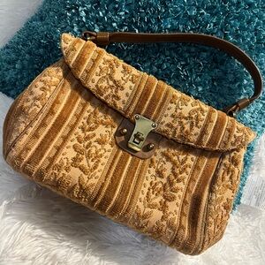 Vintage Ronay chenille carpet handbag
